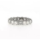 Eternity Diamond Band With Pave Detail in 18K White Gold